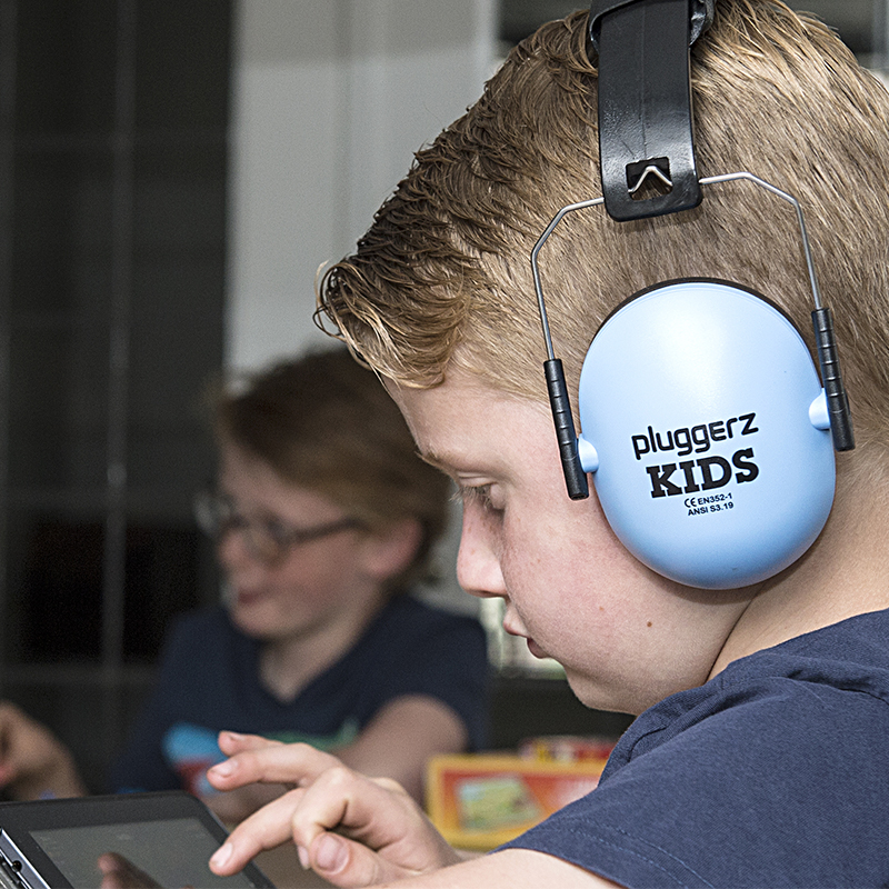 Pluggerz Uni-Fit Kids oorkappen - Blauw image number 1